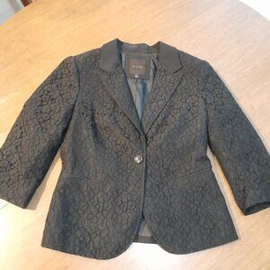 The Limited - Black Blazer/Jacket Lace Overlay Size S